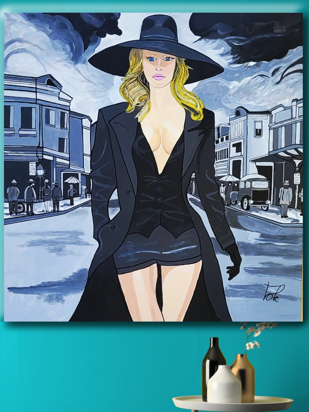 La dame au manteau noir